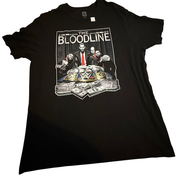 WWE Other - WWE Authentic The Bloodline Roman Reigns Graphic T-Shirt Black 3XL 100% Cotton